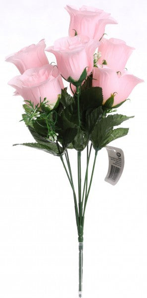Bunch of Artficial Rose Buds 8 Pink Flowers Bunch of Artficial Rose Buds 8 Pink Flowers